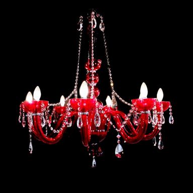 Lustre chique vermelho Lustre chique vermelho